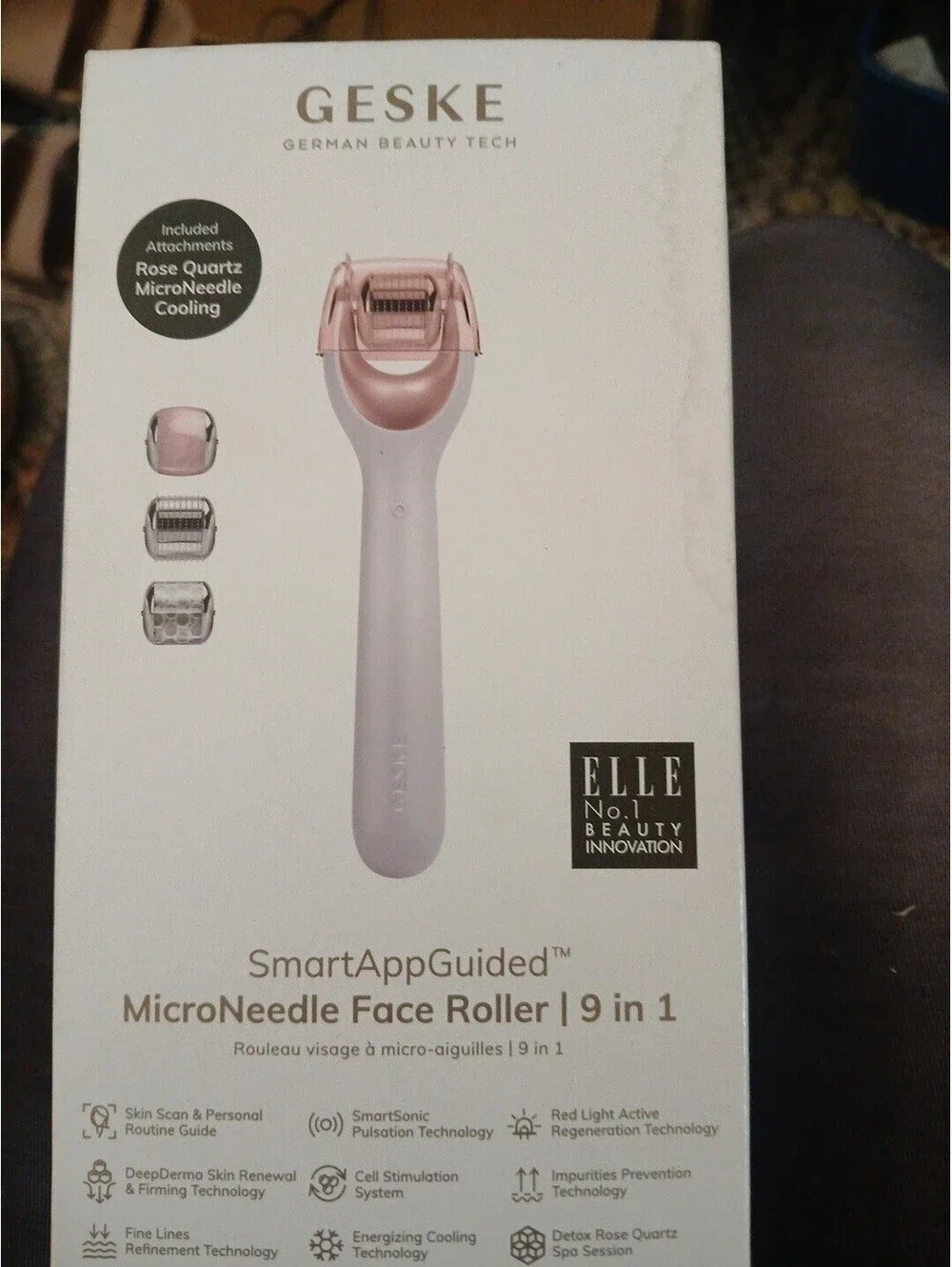 GESKE MicroNeedle Face Roller 9 in 1 Tools & Brushes New.